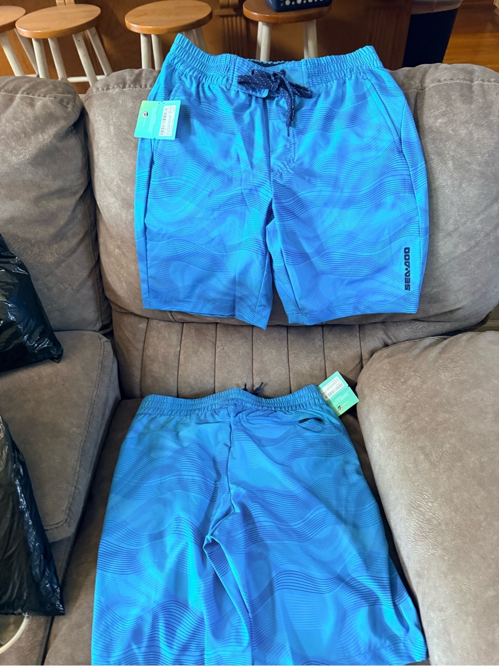 Blue Men's Swim/Board Shorts - Seadoo. Lot of 2 pair